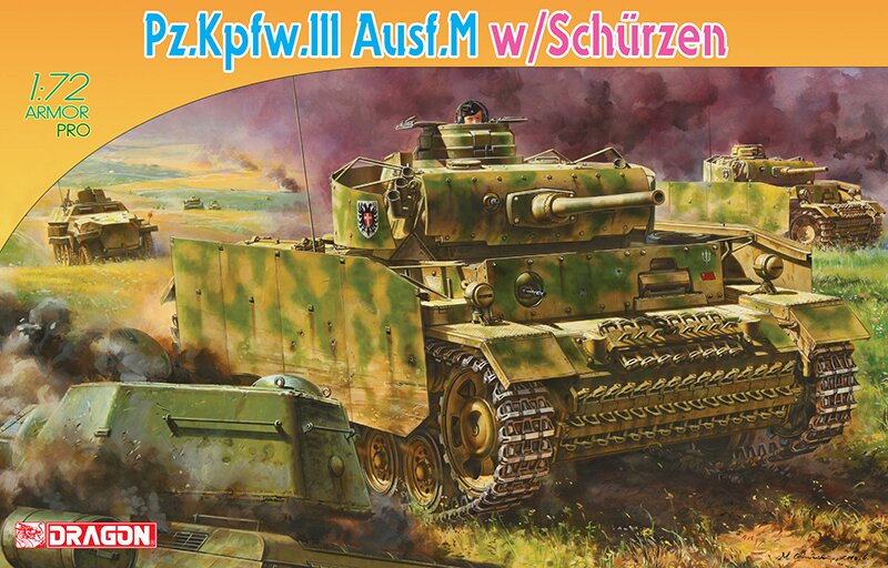 Сборная модель - 1/72 ТАНК Pz.Kpiw.lll Ausf.M w/SCHURZEN